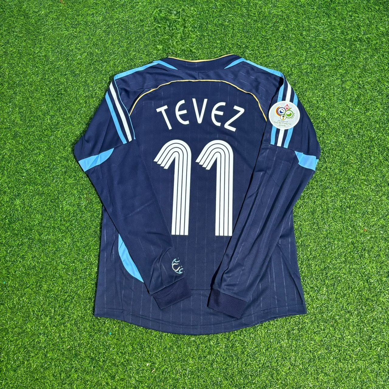 Argentina World Cup 2006 Carlos Tevez Long Sleeve Retro Football Jersey Kit