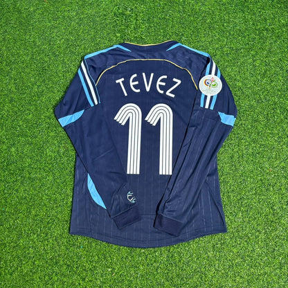 Argentina World Cup 2006 Carlos Tevez Long Sleeve Retro Football Jersey Kit