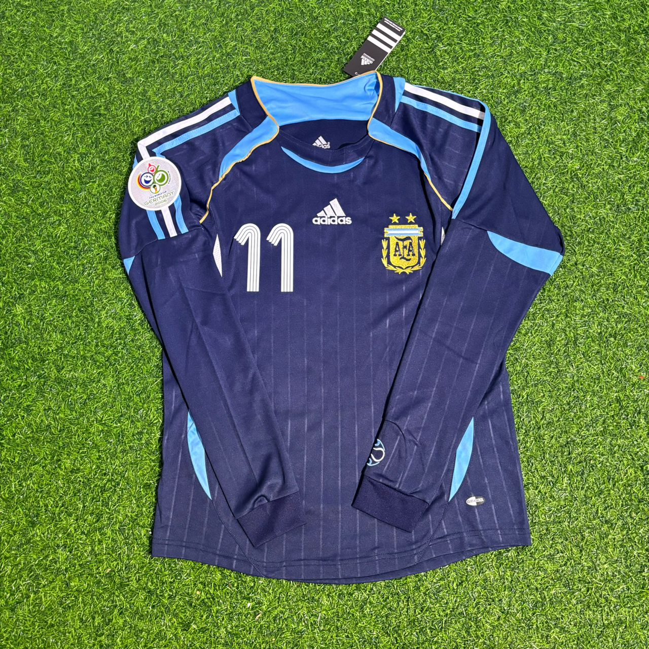 Argentina World Cup 2006 Carlos Tevez Long Sleeve Retro Football Jersey Kit
