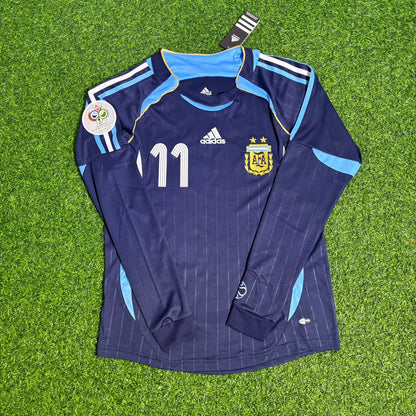 Argentina World Cup 2006 Carlos Tevez Long Sleeve Retro Football Jersey Kit