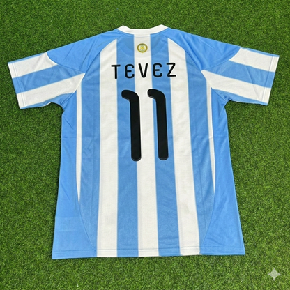 Argentina World Cup 2010 Carlos Tevez 11- Retro Football Jersey