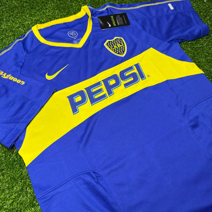 Carlos Tevez Boca Juniors 2003 2004 Retro Football Jersey Kit