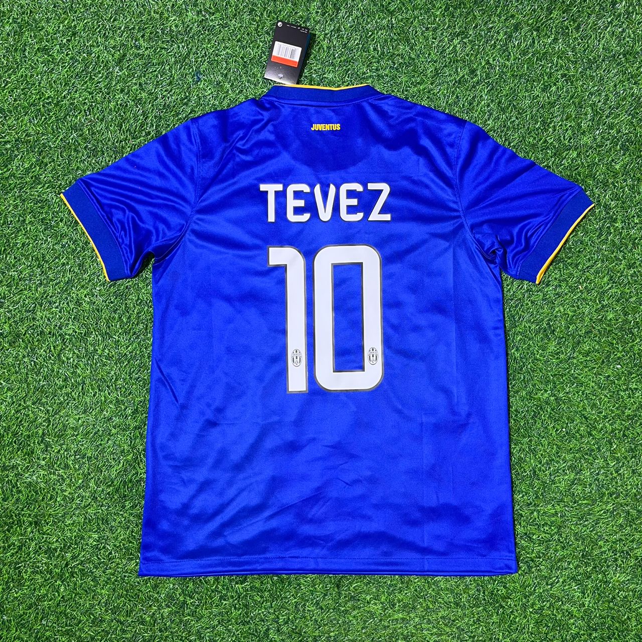 Carlos Tevez Juventus 2014/15 Retro Blue Football Jersey Collection