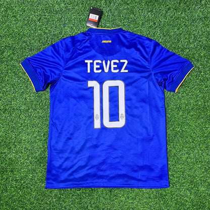 Carlos Tevez Juventus 2014/15 Retro Blue Football Jersey Collection