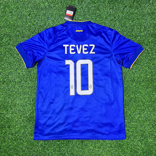Carlos Tevez Juventus 2014/15 Retro Blue Football Jersey Collection