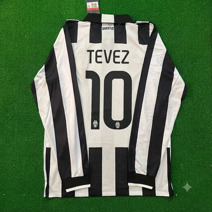 Carlos Tevez #10 Juventus 2014 2015 Retro Long Sleeve Football Jersey