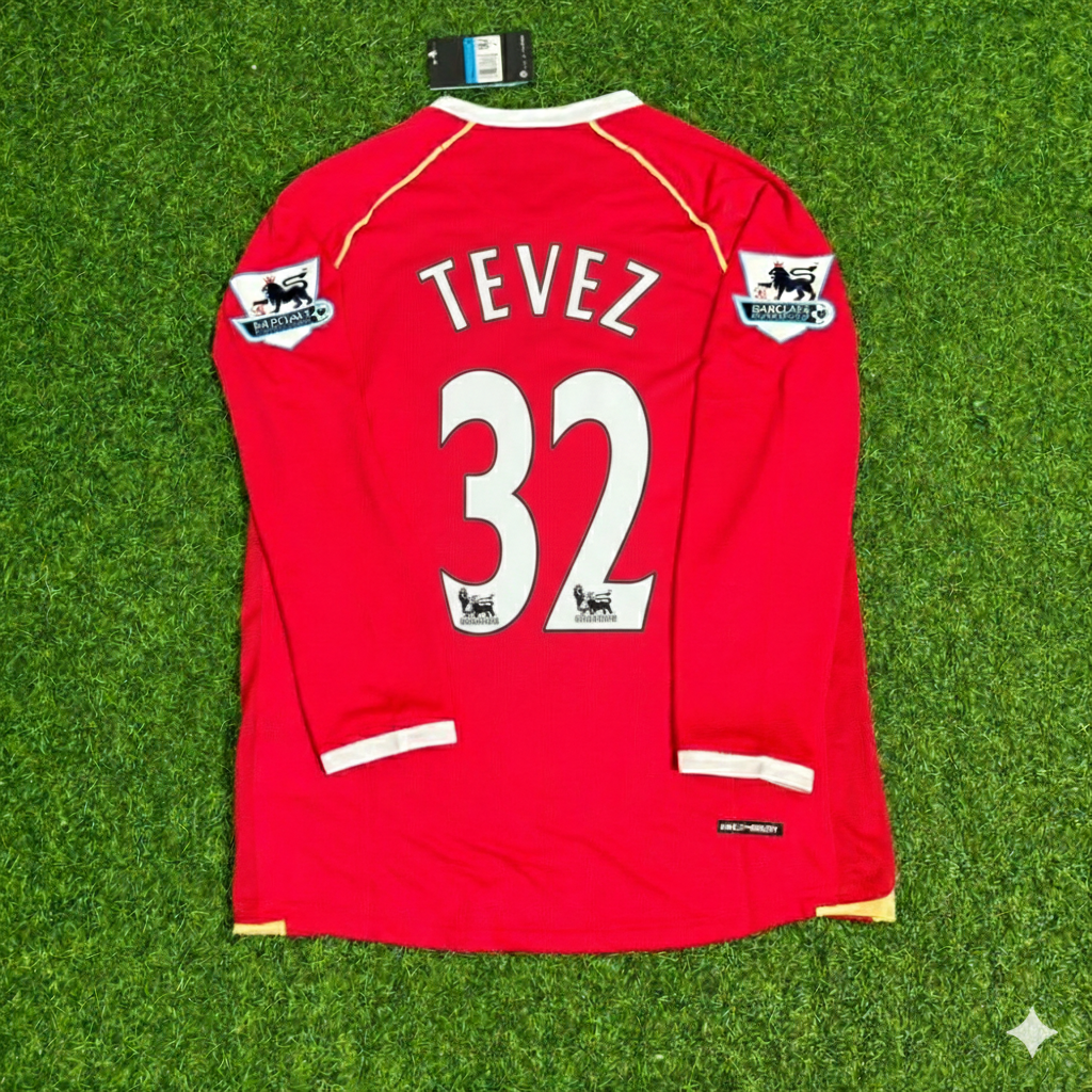 Carlos Tevez Manchester United 2006-2007 Red Football Jersey