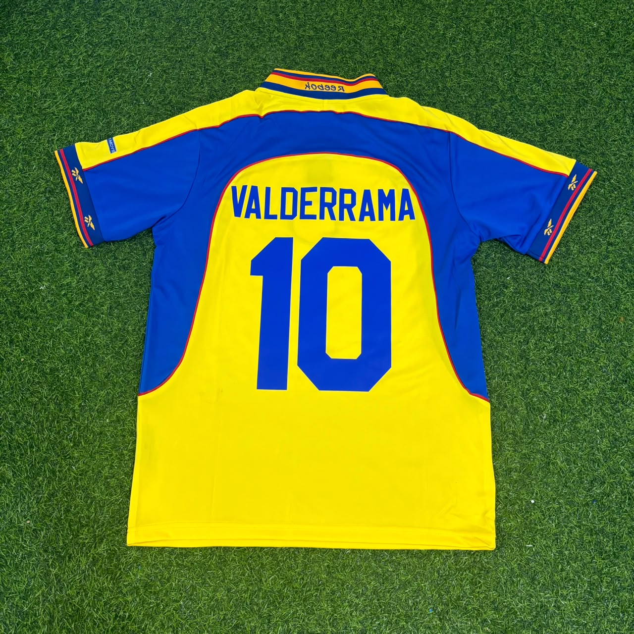 Colombia 2001 Carlos Valderrama Home Yellow Retro Football Jersey