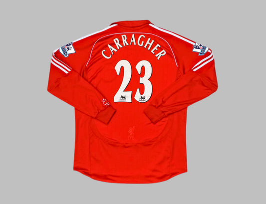 Jamie Carragher Liverpool 2007-2008 Red Retro Kit Jersey Trikot Maillot