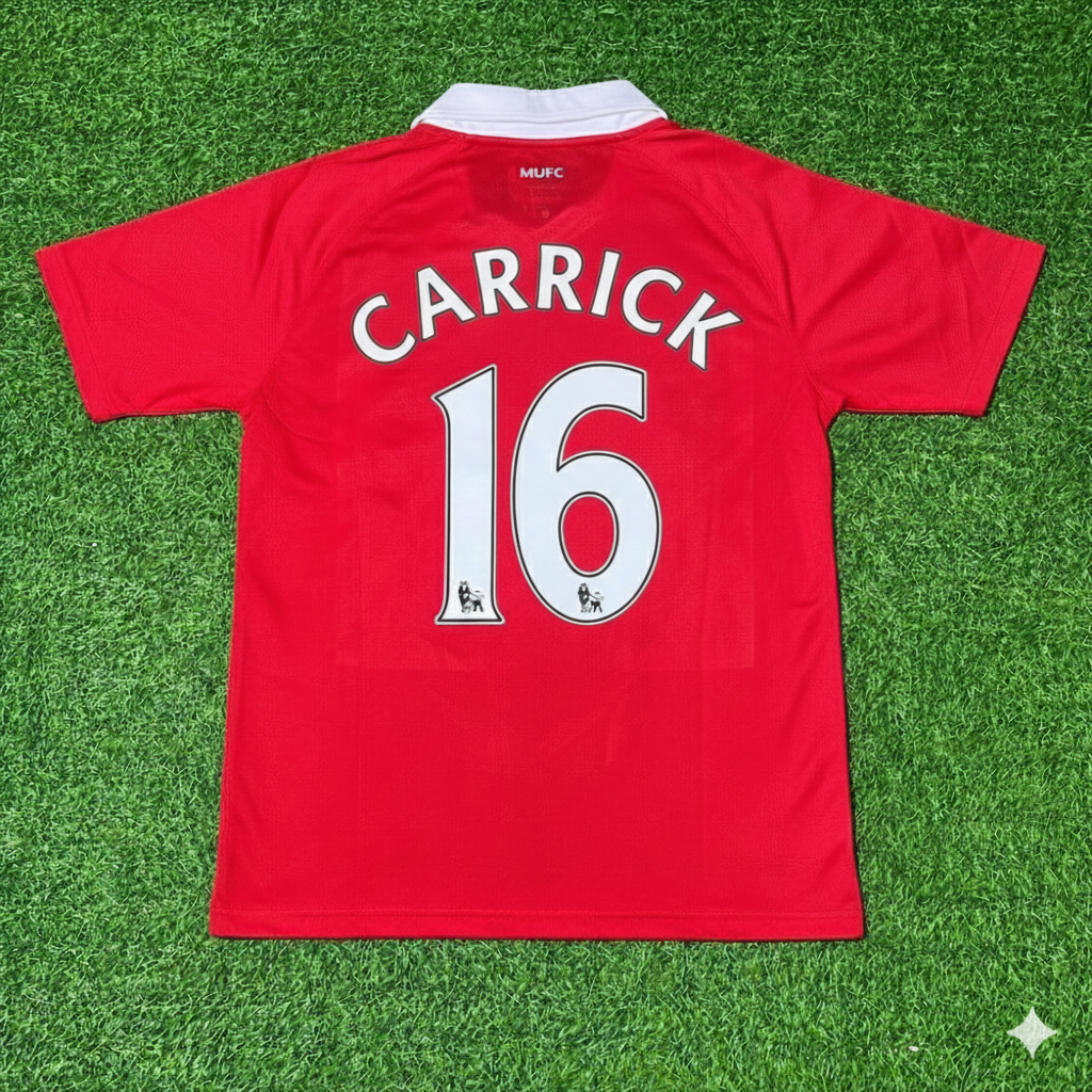 Michael Carrick Manchester United 2010/2011 Retro Home Football Jersey Kit