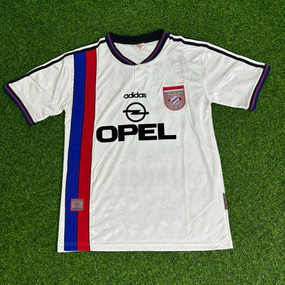Carsten Jancker Bayern Munich 1997 1998 Away White Retro Football Jersey Kit