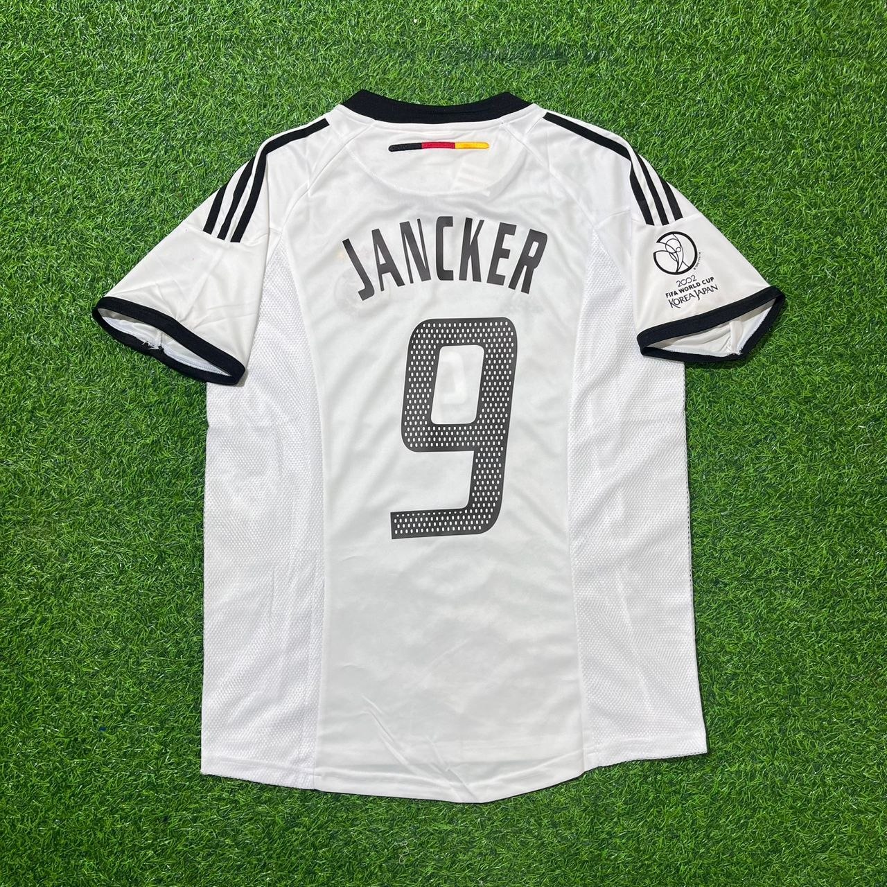 Germany World Cup 2002 Carsten Jancker Deutschland Weißes Retro Fußballtrikot Kit