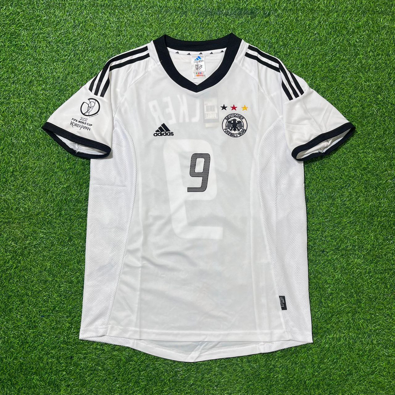 Germany World Cup 2002 Carsten Jancker Deutschland Weißes Retro Fußballtrikot Kit