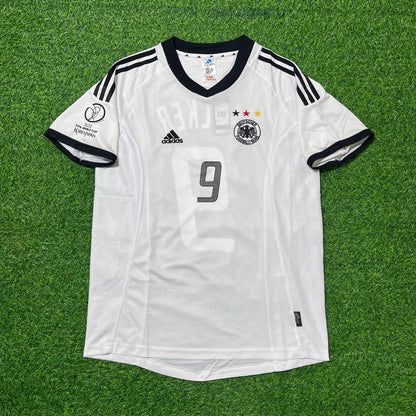 Germany World Cup 2002 Carsten Jancker Deutschland Weißes Retro Fußballtrikot Kit
