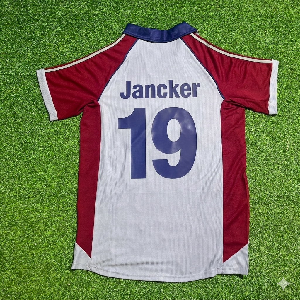 Carsten Jancker #19 FC Bayern München 1998-1999 Auswärts Retro Fußballtrikot Grau Jersey