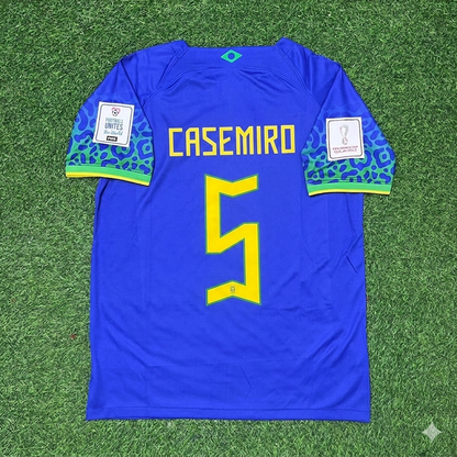Brazil World Cup 2022 Casemiro Retro Football Jersey