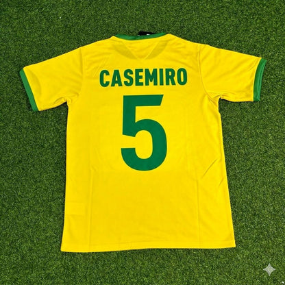 Casemiro Brazil Retro Home Football Jersey