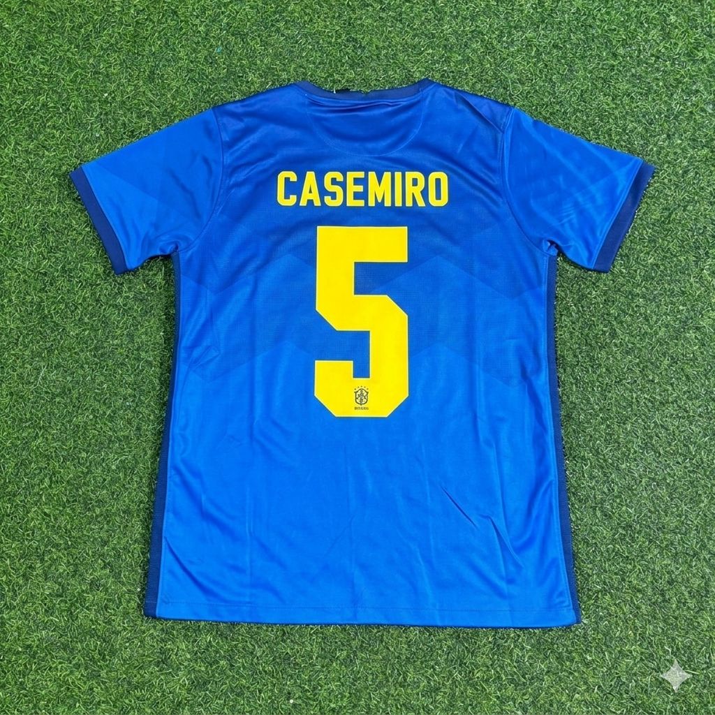 Casemiro Brazil 2021 Copa America Blue Football Jersey Kit