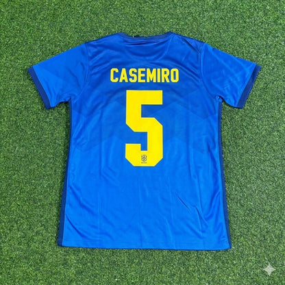 Casemiro Brazil 2021 Copa America Blue Football Jersey Kit