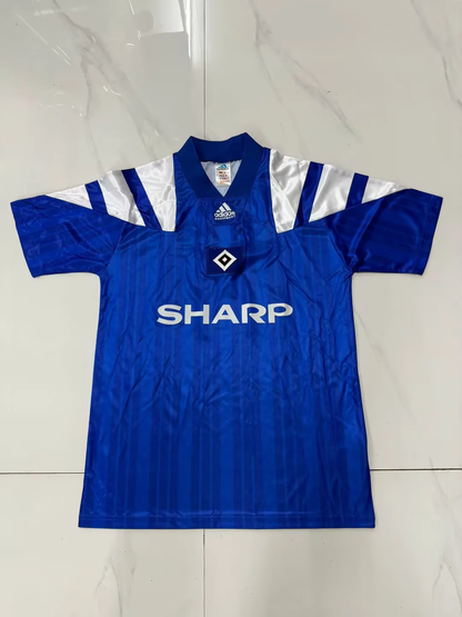 HSV 92-93 Heimtrikot Blau Fusball Hamburger SV Retro Heimtrikot Soccer Kit Football Jersey