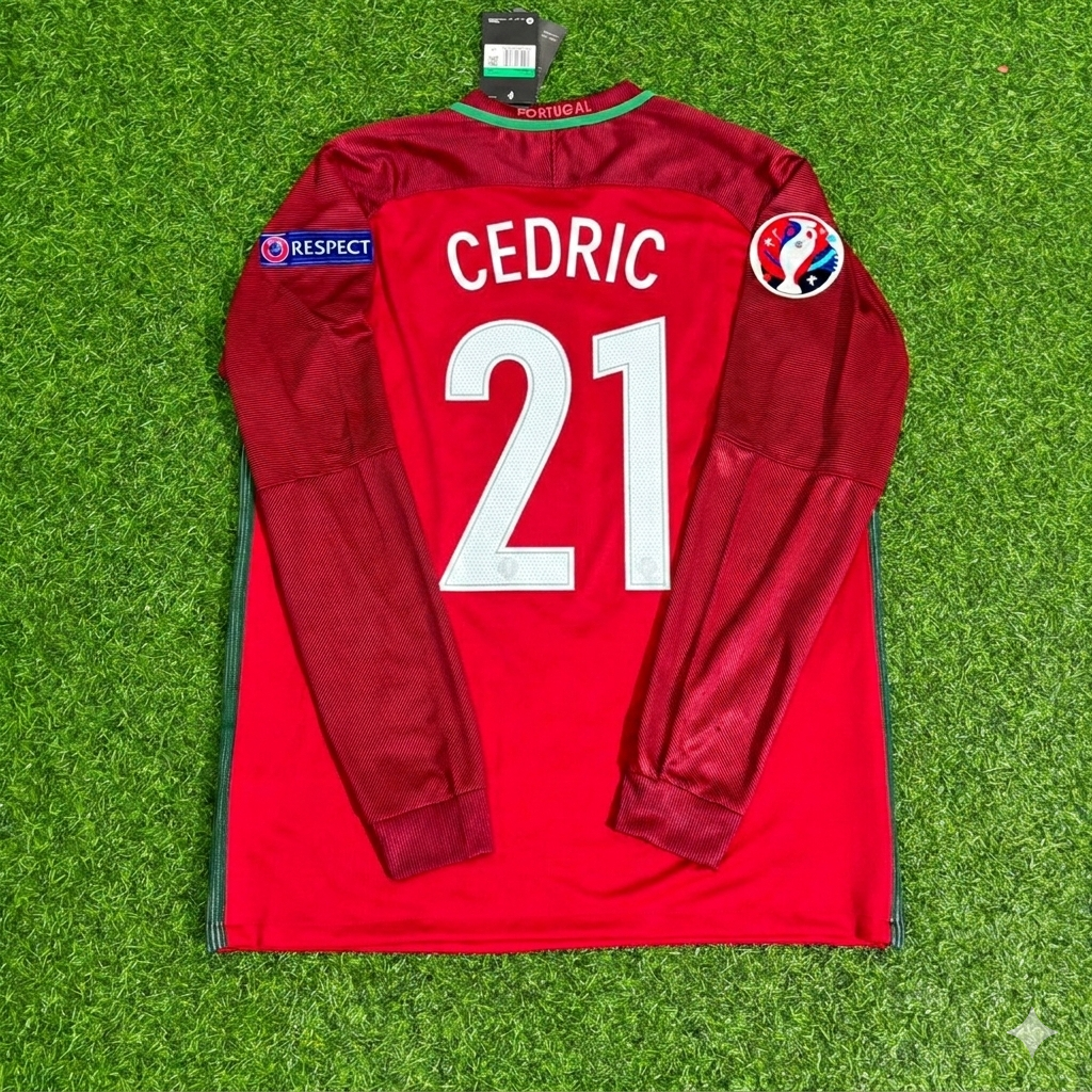 Portugal EURO 2016 Cédric Soares 21- Final Long Sleeve Retro Football Jersey