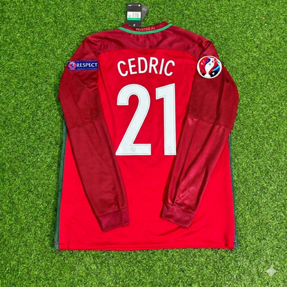 Portugal EURO 2016 Cédric Soares 21- Final Long Sleeve Retro Football Jersey