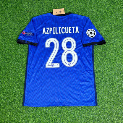 César Azpilicueta Chelsea 2021 Champions League Final Blue Retro Football Jersey Collection