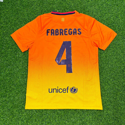 Cesc Fabregas 4 Barcelona 2012 2013 Orange Retro Football Jersey Kit