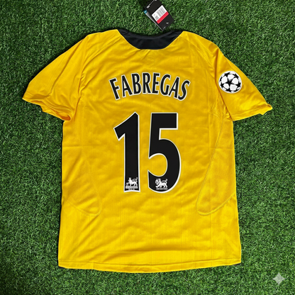 Cesc Fabregas 15 - Arsenal 2005/06 Yellow Retro Football Jersey Kit