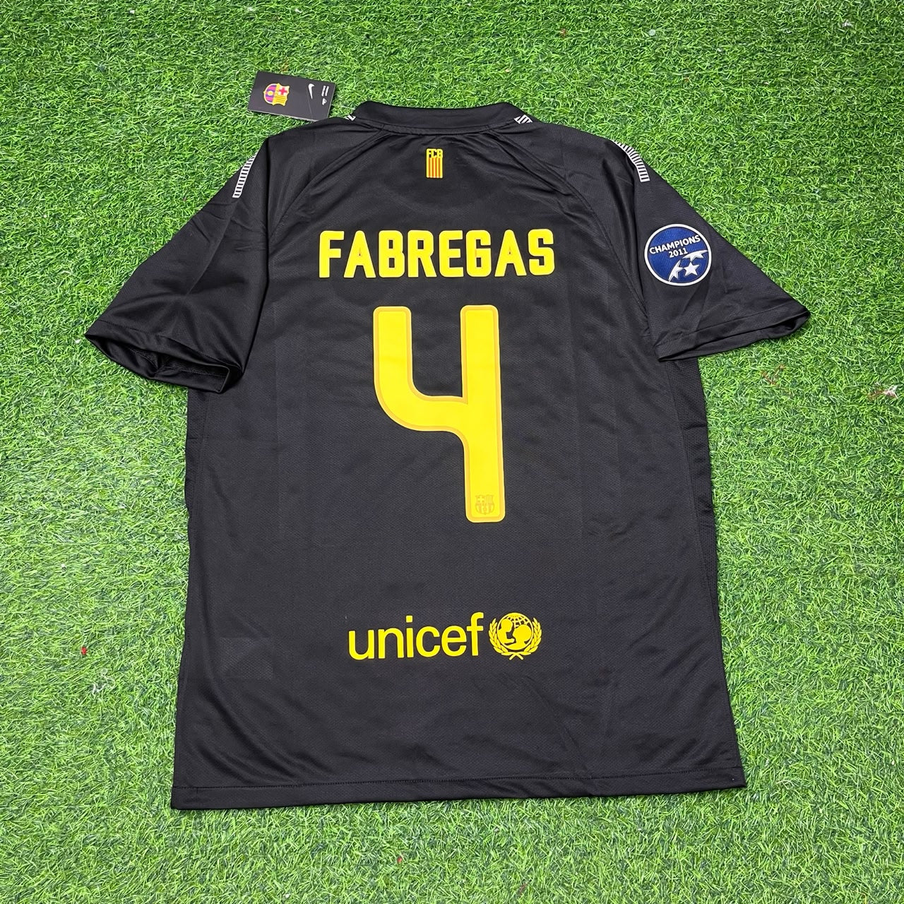 Cesc Fabregas Black Barcelona 2011/12 Retro Kit Shirt Football Jersey