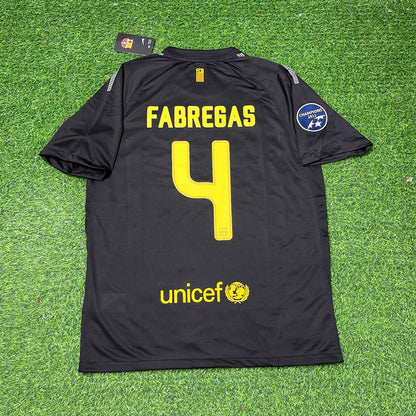 Cesc Fabregas Black Barcelona 2011/12 Retro Kit Shirt Football Jersey