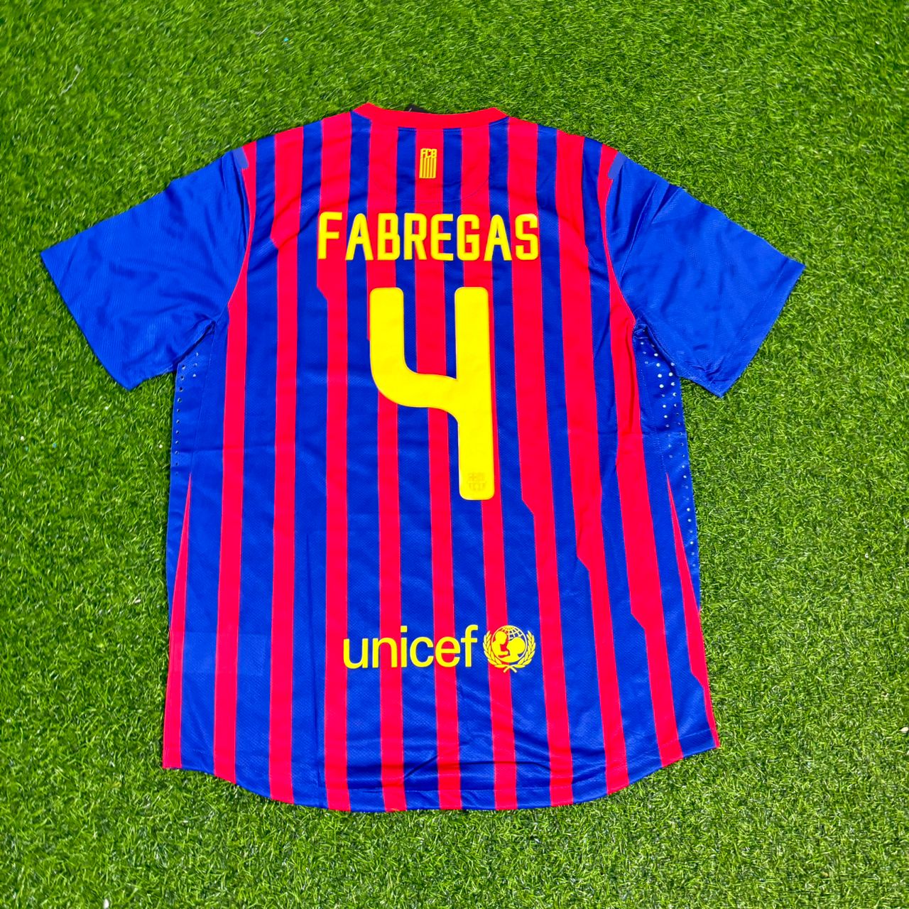 Cesc Fabregas Barcelona 2011/2012 Retro Home Football Jersey Kit