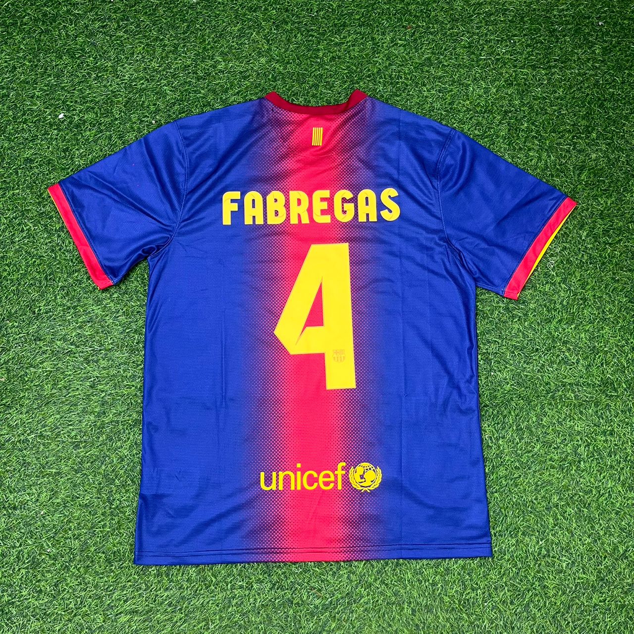 Cesc Fabregas Barcelona 2012-2013 Home Retro Football Jersey Kit