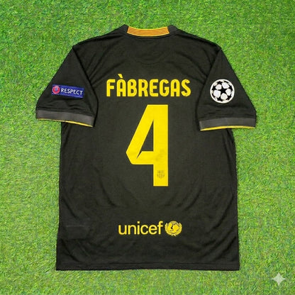 Cesc Fàbregas #4 Barcelona 2013-2014 Black Retro Football Jersey Kit