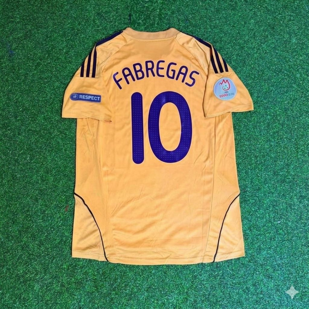 Spain EURO 2008 Cesc Fabregas 10- Retro Football Jersey