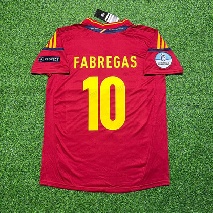 Spain EURO 2012 Cesc Fabregas Final Retro Football Jersey Kit