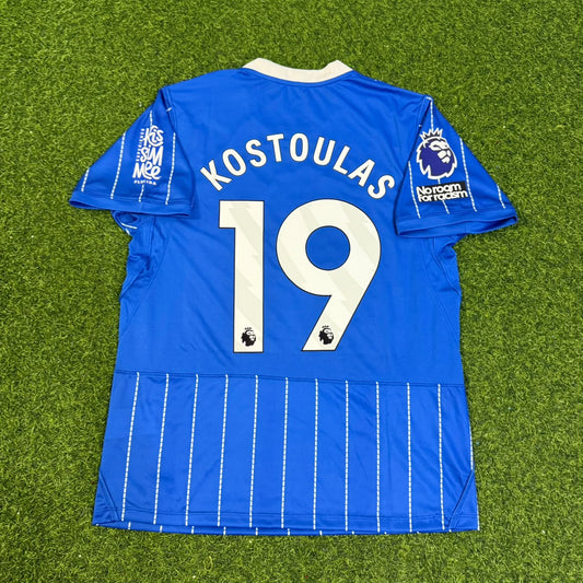 Brighton 2026-2027 Charalampos Kostoulas #19 Home Blue Football Jersey