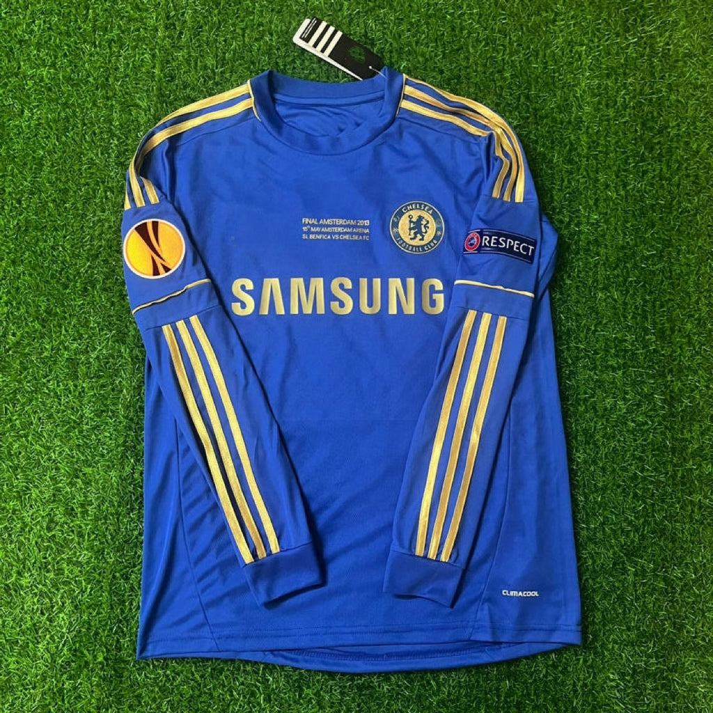 Chelsea 2013 Europe League Final Amsterdam Blue Retro Football Jersey Kit