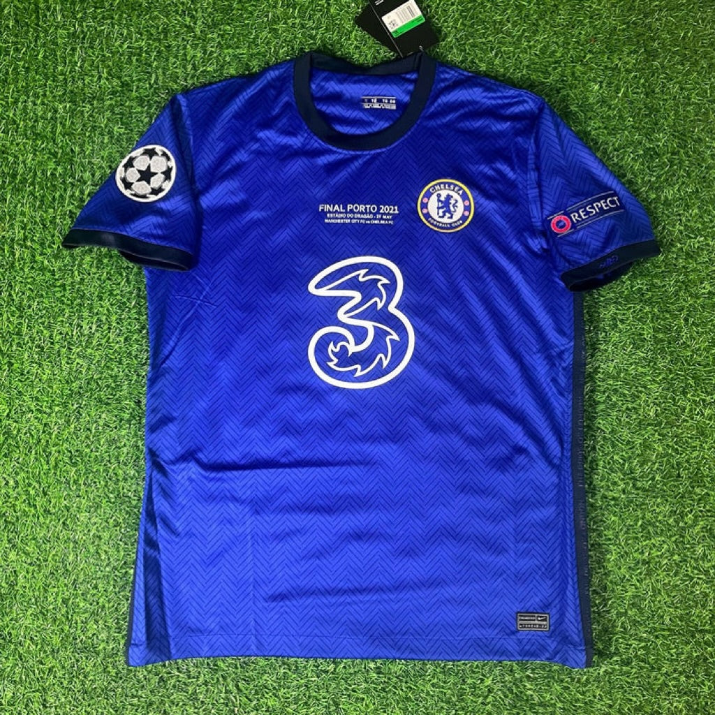 Chelsea 2021 Champions League Final Porto Blue Retro Football Jersey Kit