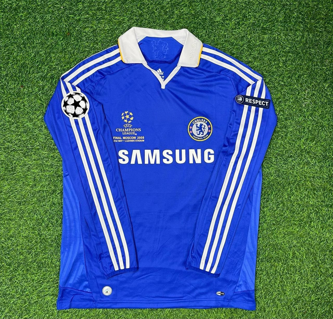 Chelsea 2008 Champions League Final Long Sleeve Football Jersey Kit