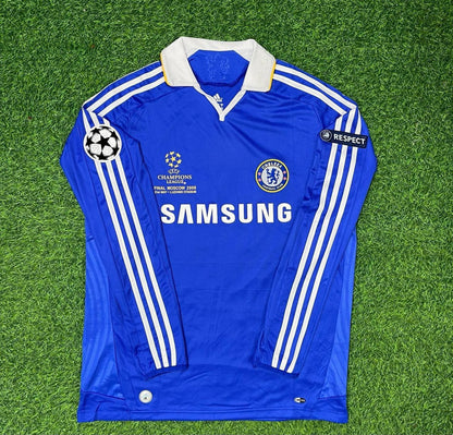 Chelsea 2008 Champions League Final Long Sleeve Football Jersey Kit
