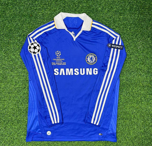 Chelsea 2008 Champions League Final Long Sleeve Football Jersey Kit