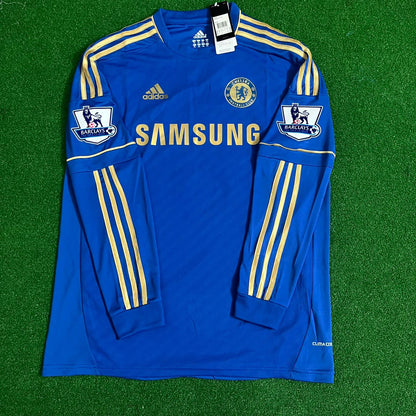 Eden Hazard Chelsea 2012/13 Premier League Patch Blue Retro Football Jersey
