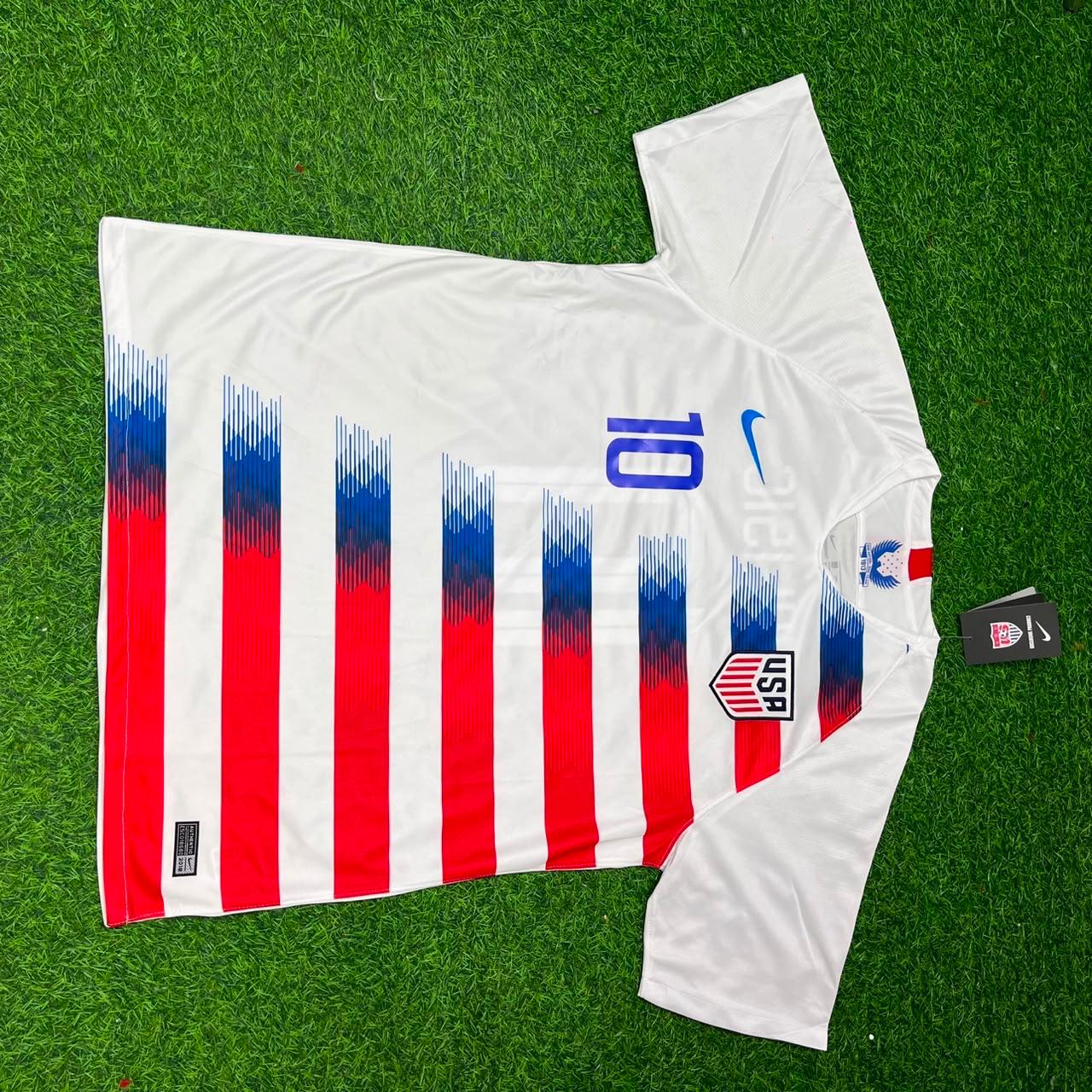 Christian Pulisic USA 2018/ 2019 Season White Football Jersey Collection