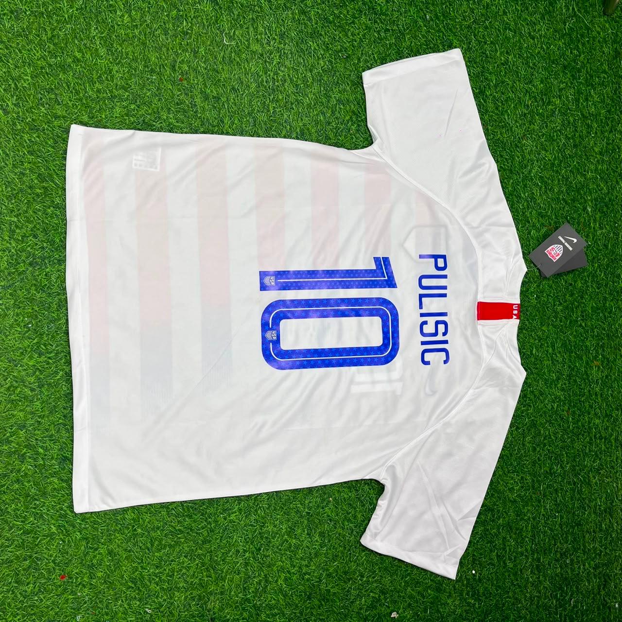 Christian Pulisic USA 2018/ 2019 Season White Football Jersey Collection