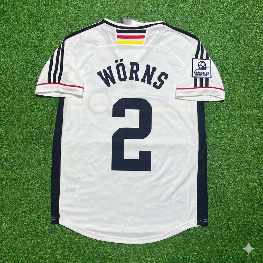 Christian Wörns Deutschland 1998 World Cup Retro Fußballtrikot
