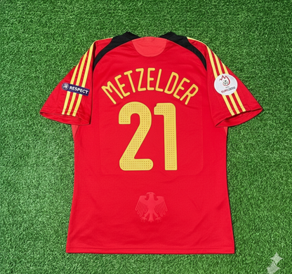 Germany EURO 2008 Christoph Metzelder Away Red Retro Football Jersey Kit