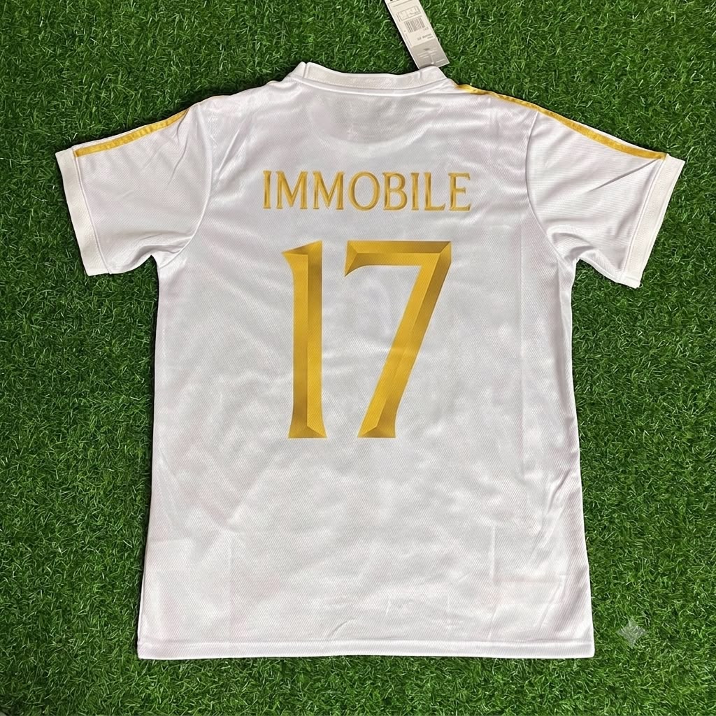 Ciro Immobile - Italy White Anniversary Football Jersey Kit