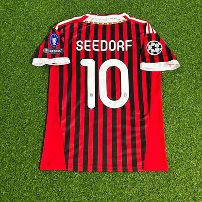 Clarence Seedorf 10 - AC Milan Home 2011/12 Retro Football Jersey Kit