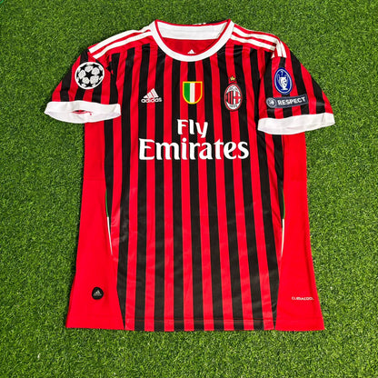 Clarence Seedorf 10 - AC Milan Home 2011/12 Retro Football Jersey Kit